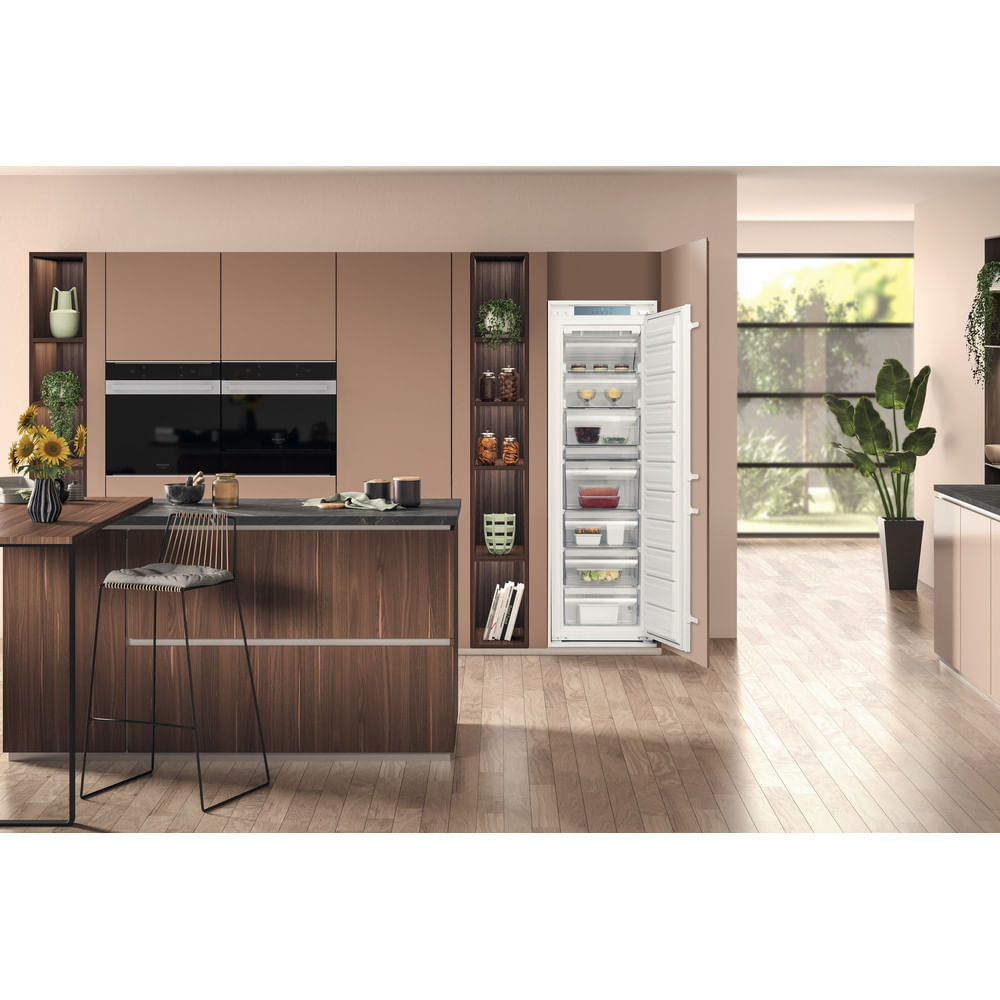 Hotpoint HTSD18F013H1 Integrated No Frost Tall Freezer with Active Fresh
