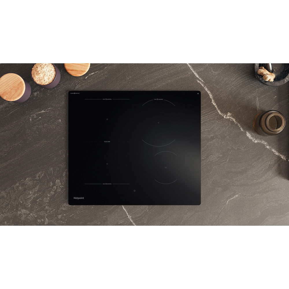Hotpoint HTX6014DCF 60cm Induction Hob With HeatControl Black