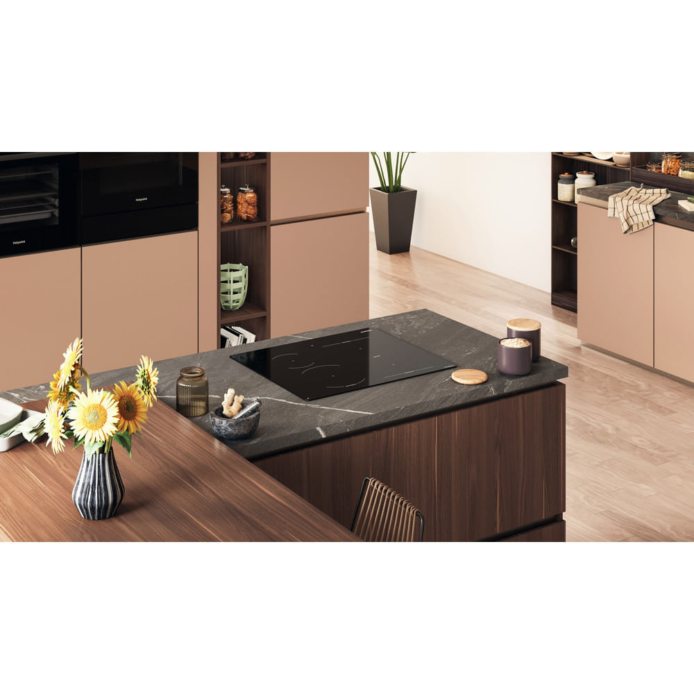 Hotpoint HTX6014DCF 60cm Induction Hob With HeatControl Black
