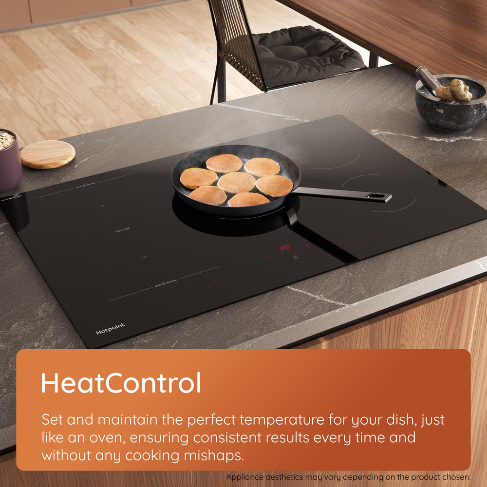 Hotpoint HTX6014DCF 60cm Induction Hob With HeatControl Black