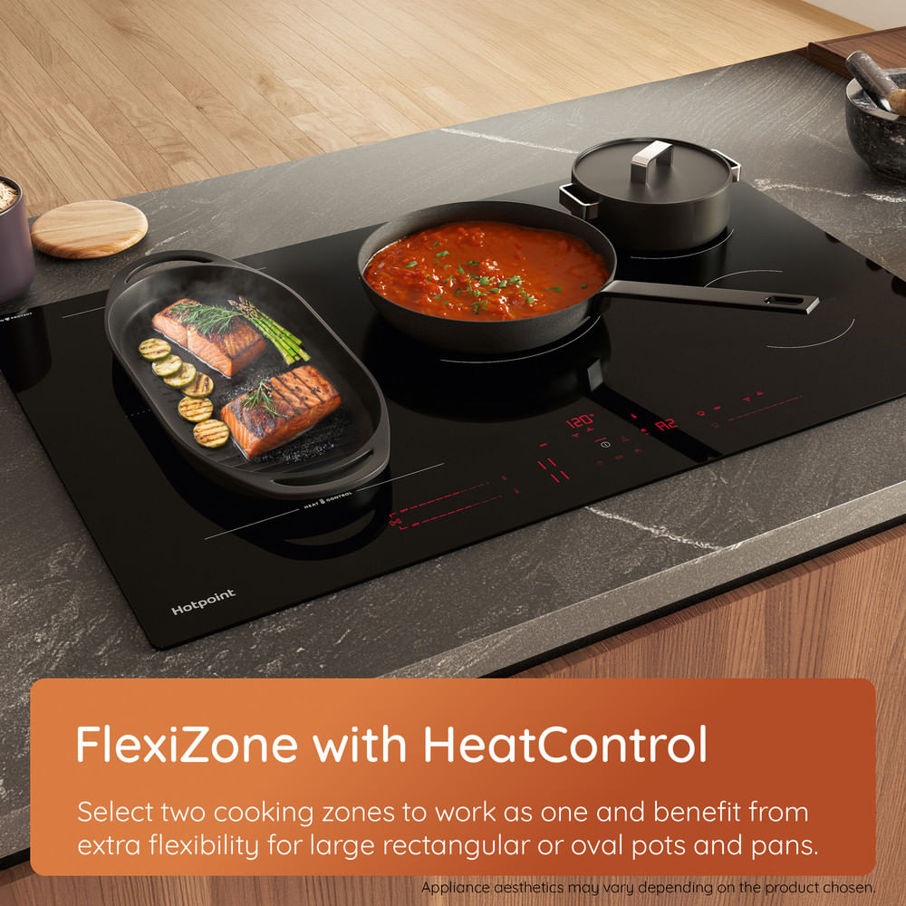 Hotpoint HTX6014DCF 60cm Induction Hob With HeatControl Black