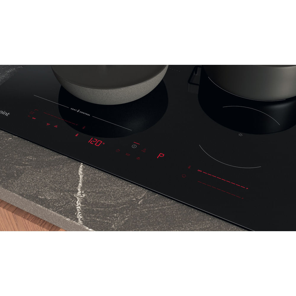 Hotpoint HTX6014DCF 60cm Induction Hob With HeatControl Black