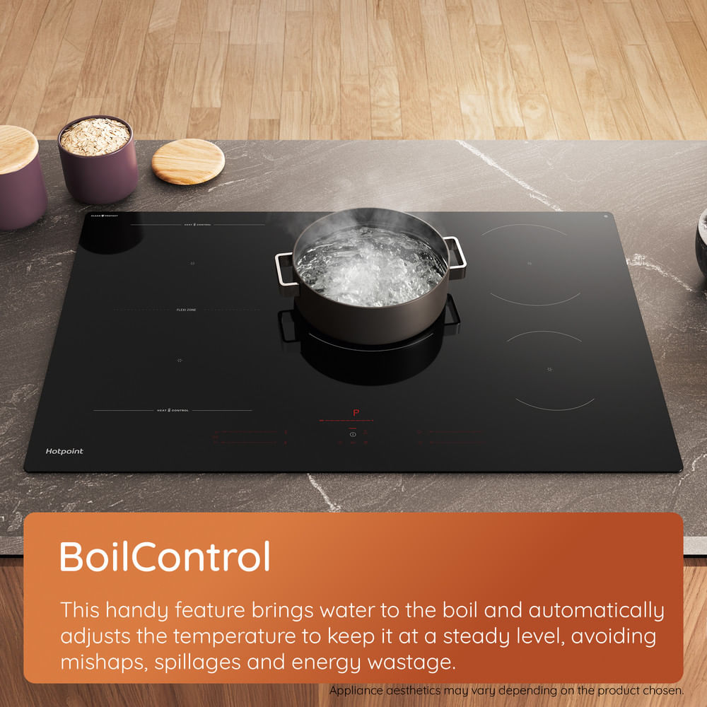 Hotpoint HTX6014DCF 60cm Induction Hob With HeatControl Black