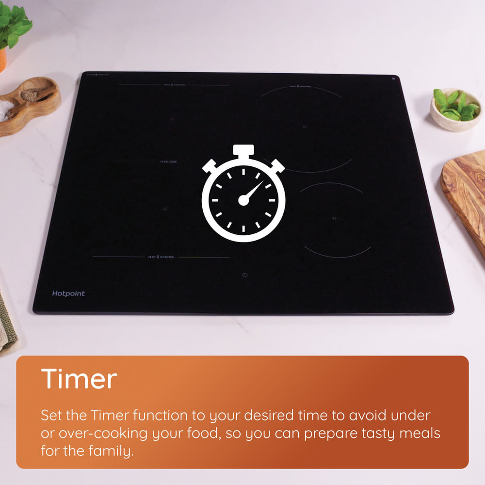 Hotpoint HTX8017DCF2 80cm 5 Zone HeatControl Induction Hob with CleanProtect
