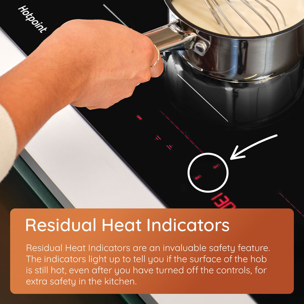 Hotpoint HTX8017DCF2 80cm 5 Zone HeatControl Induction Hob with CleanProtect