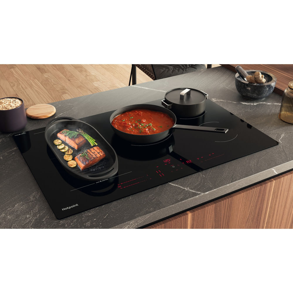 Hotpoint HTX8017DCF2 80cm 5 Zone HeatControl Induction Hob with CleanProtect