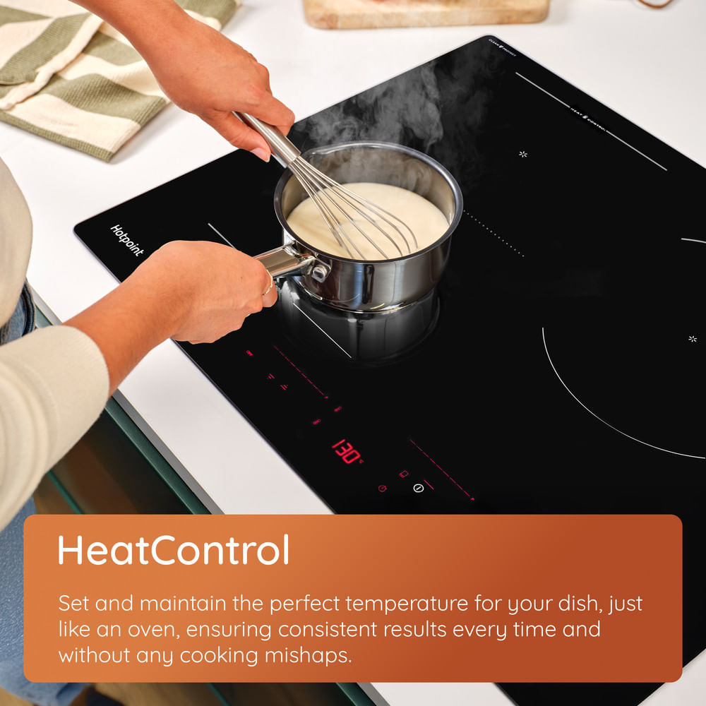 Hotpoint HTX8017DCF2 80cm 5 Zone HeatControl Induction Hob with CleanProtect