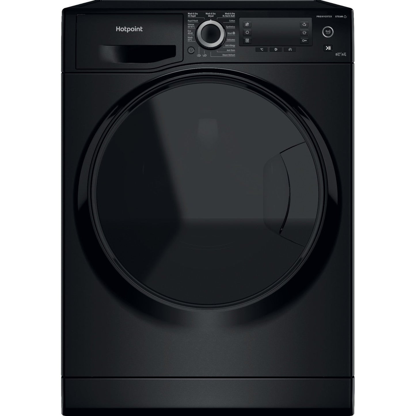 Hotpoint NDD86448BDAUK 8+6kg ActiveCare 1400 Spin Washer Dryer Black