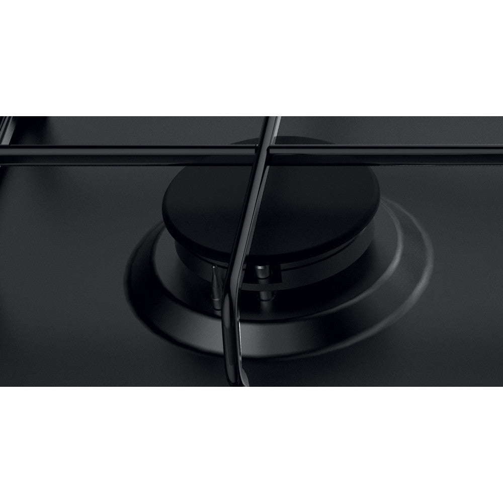 Hotpoint PPH60PFNB 60Cm Gas Hob Mulitflame With Enamel Pan Supports Black