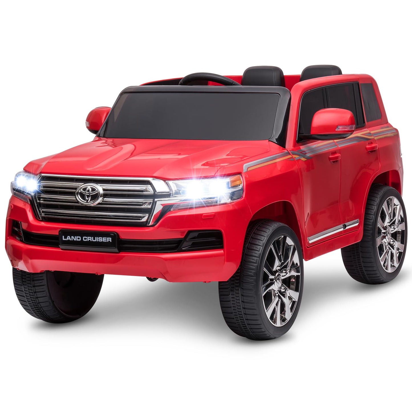 Garvee Ride - P Series: 12V Toyota Land Cruiser Kids' Car: Remote, LED, 3 Speeds, Dual 45W Motors, USB Music, Seat Belt, CPC & ASTM Approved