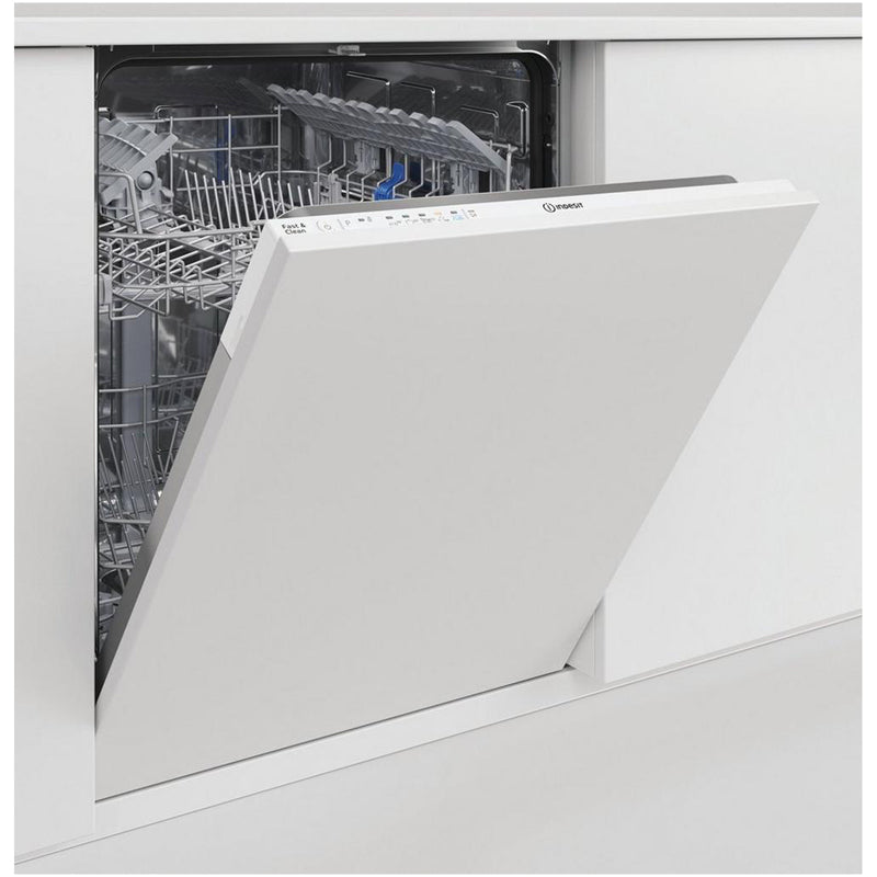 Indesit D2IHL326UK Full Size Integrated Dishwasher with 14 Place Settings White