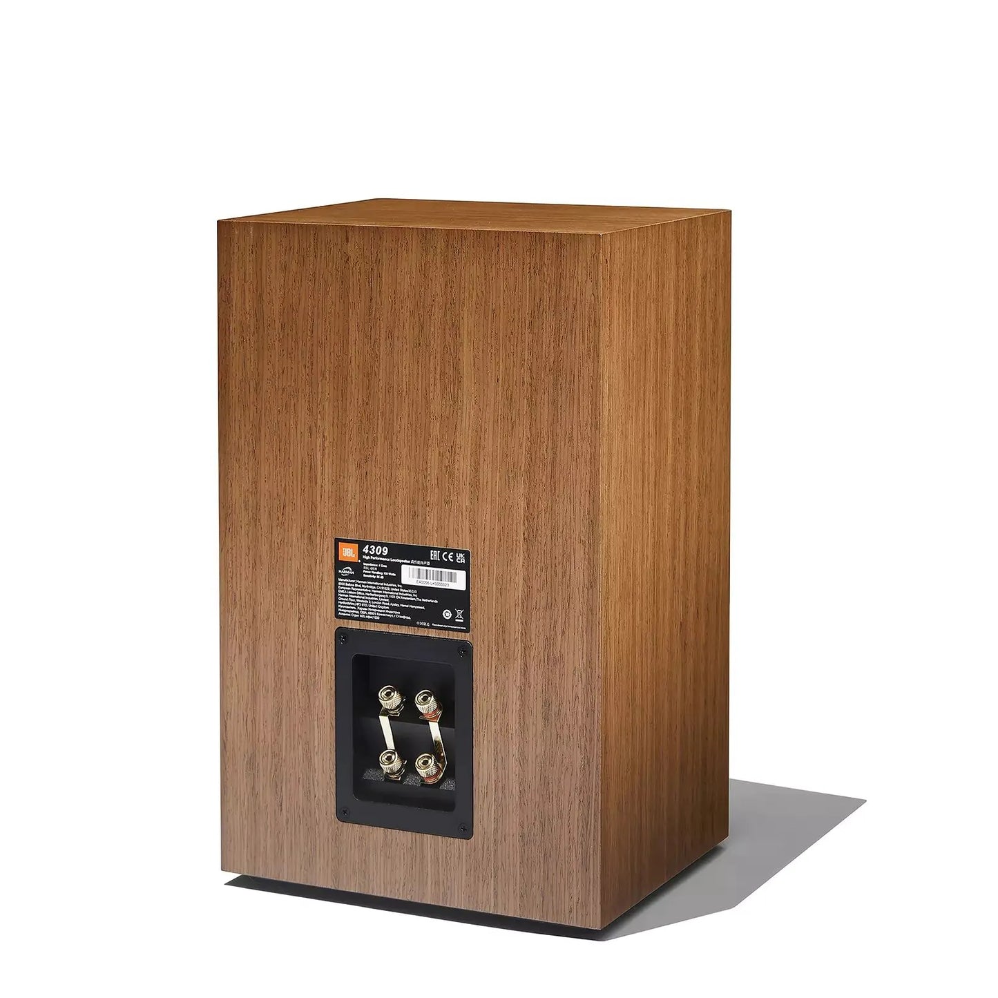 JBL 4309 High Performance Studio Monitor Bookshelf Speakers in Walnut with JS-65 Stands Pair