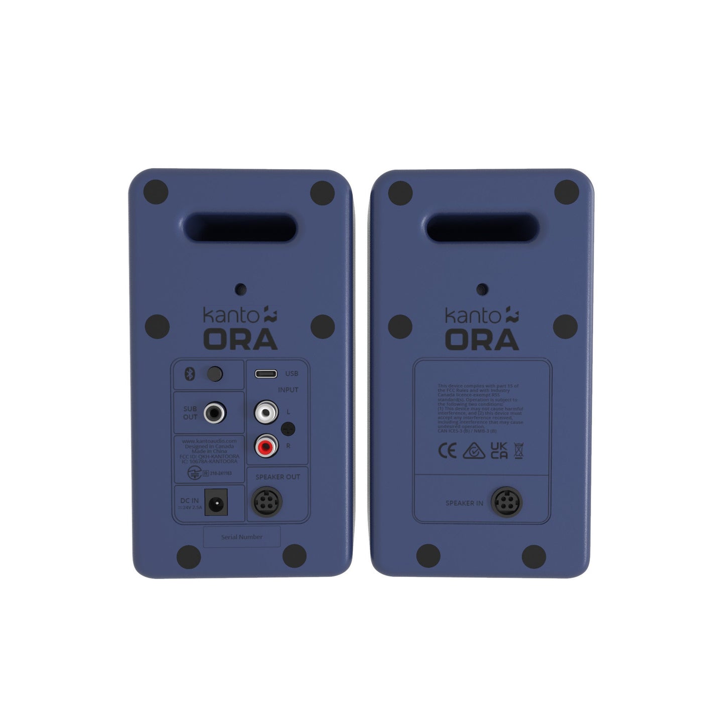 Kanto Ora Powered Reference Desktop Speakers with Bluetooth Indigo