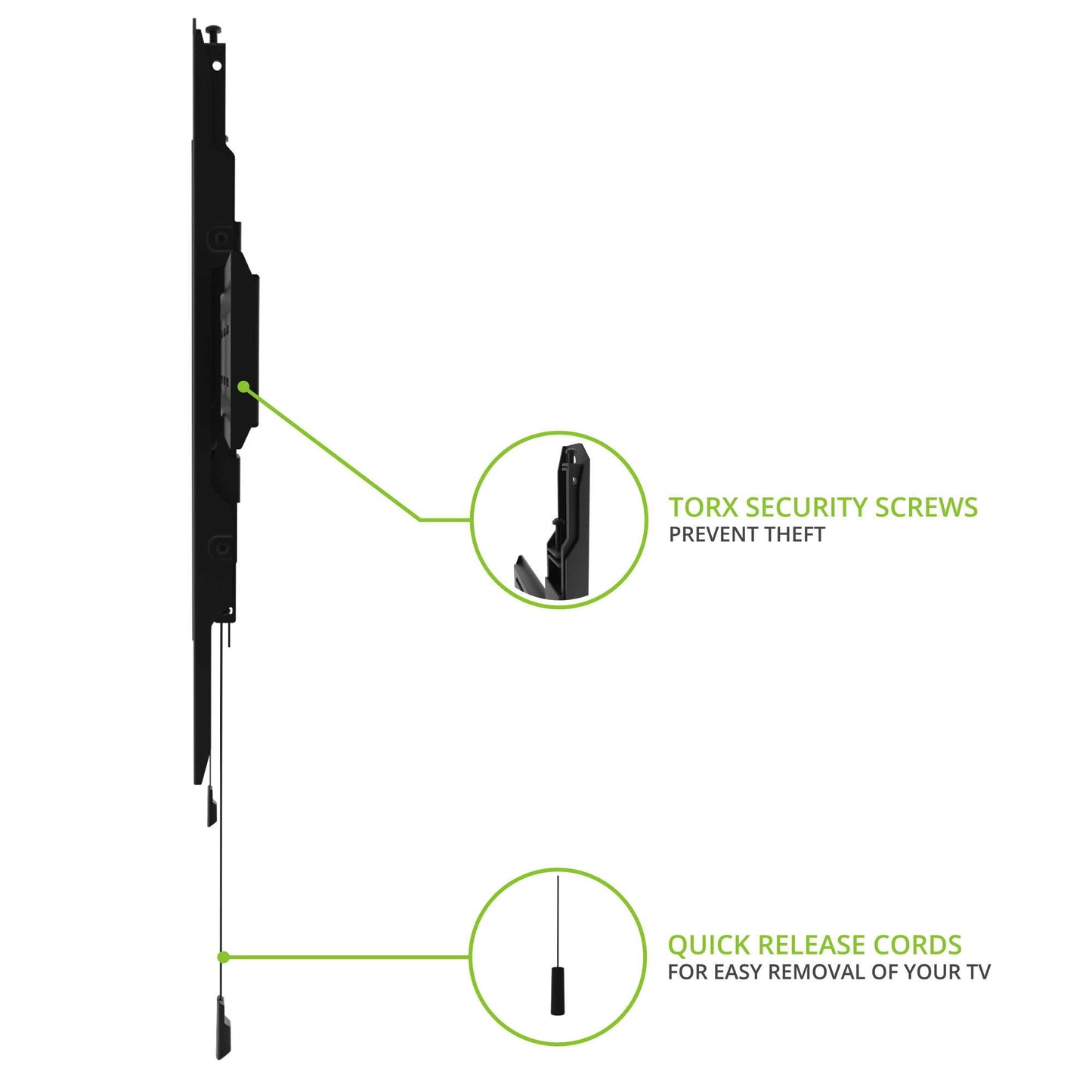 Kanto PF300 Fixed Low-profile TV Wall Mount for 32 to 90 inch TVs Black