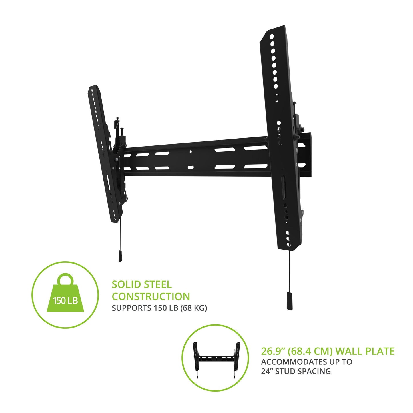 Kanto PT300 Tilting TV Mount for 32 to 90 inch TVs Black