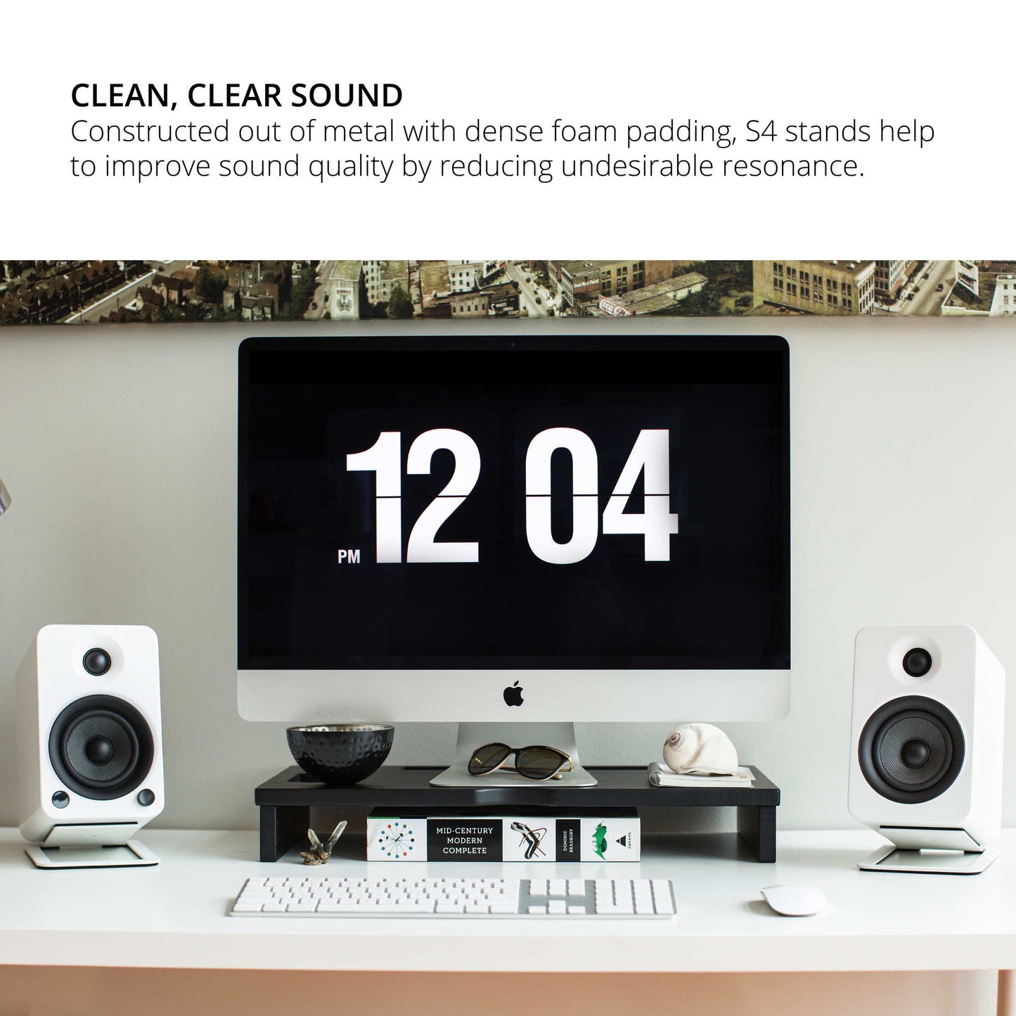 Kanto S4 Medium Desktop Speaker Stands White