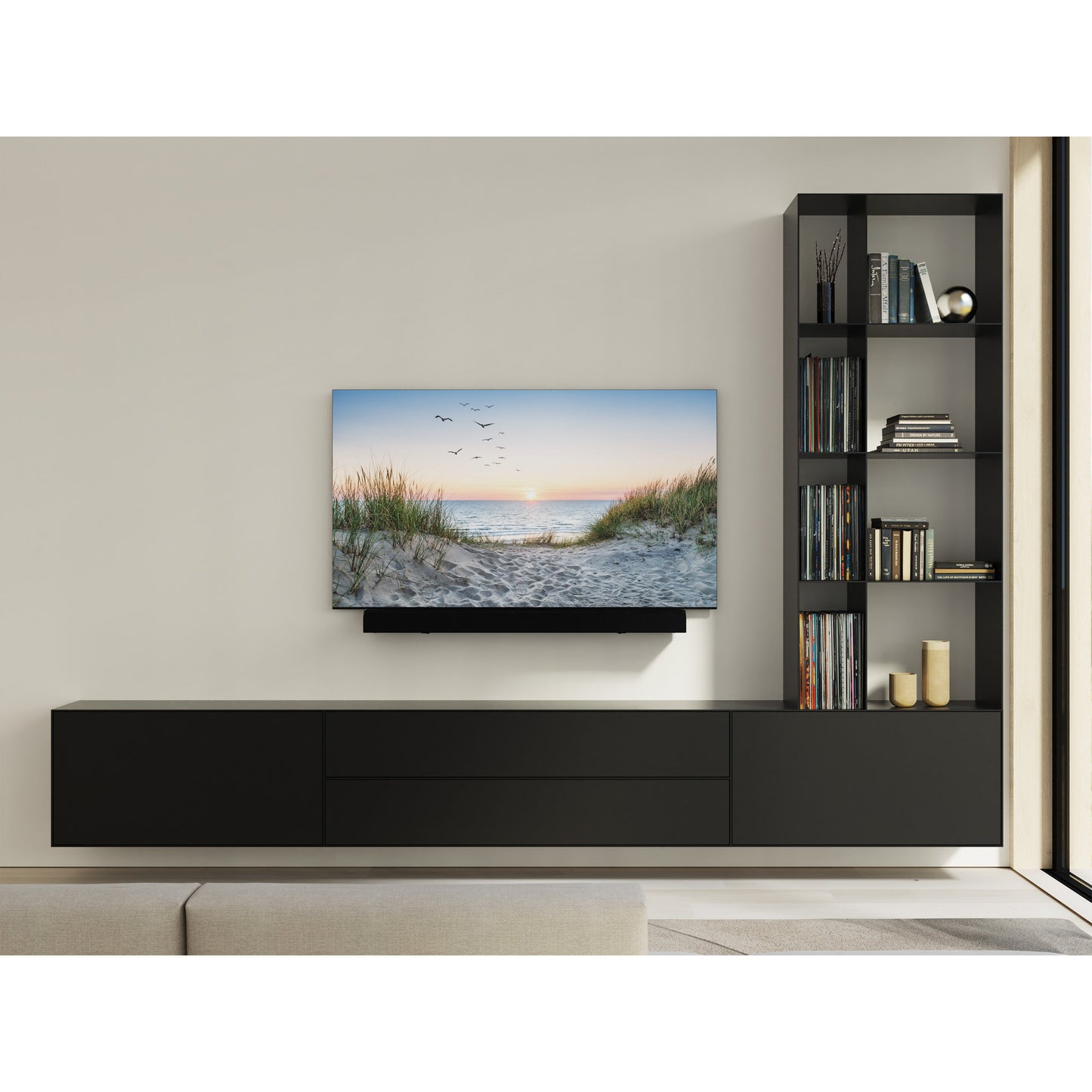 Kanto SB250 Premium Universal Sound Bar and TV Wall Mount Bracket