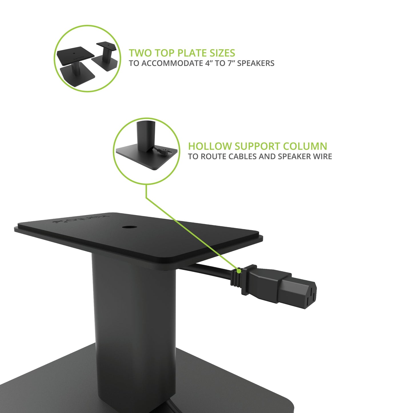 Kanto SP6 Heavy Duty Speaker Stands 6 Inch Black