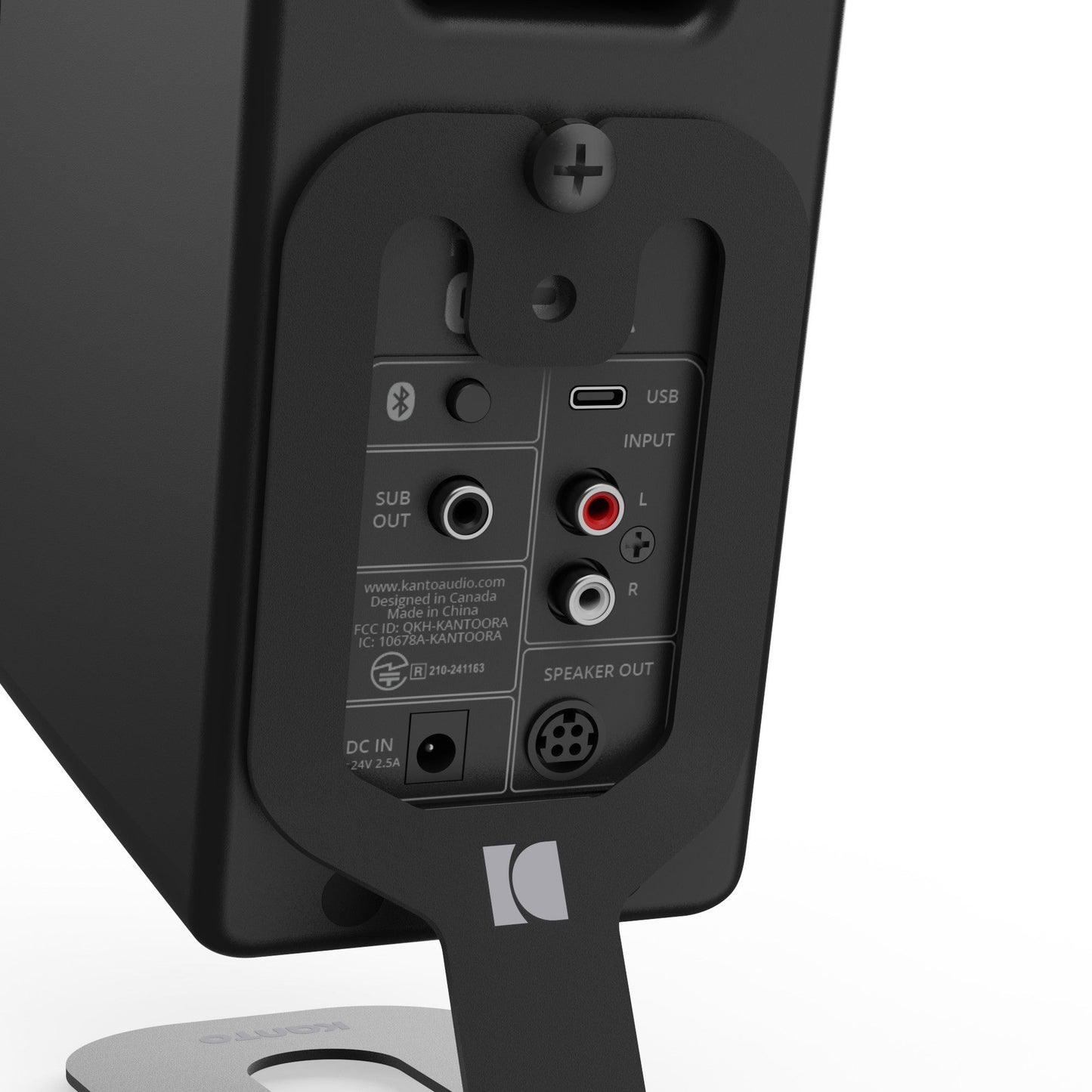 Kanto SU2 Rear-Mounted Desktop Stands for UKI and ORA Speakers Black