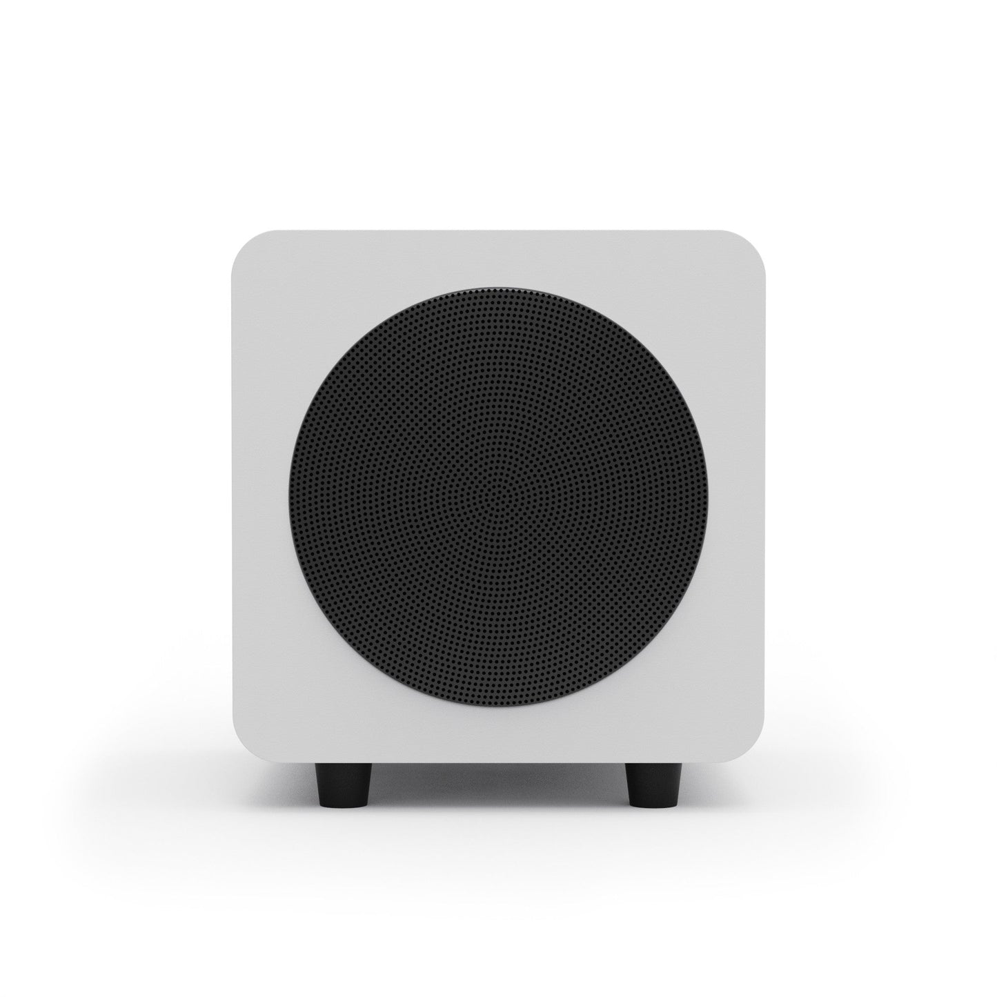 Kanto SUB6 200W 6 Inch Vinyl Subwoofer - Matte White with Black Grill