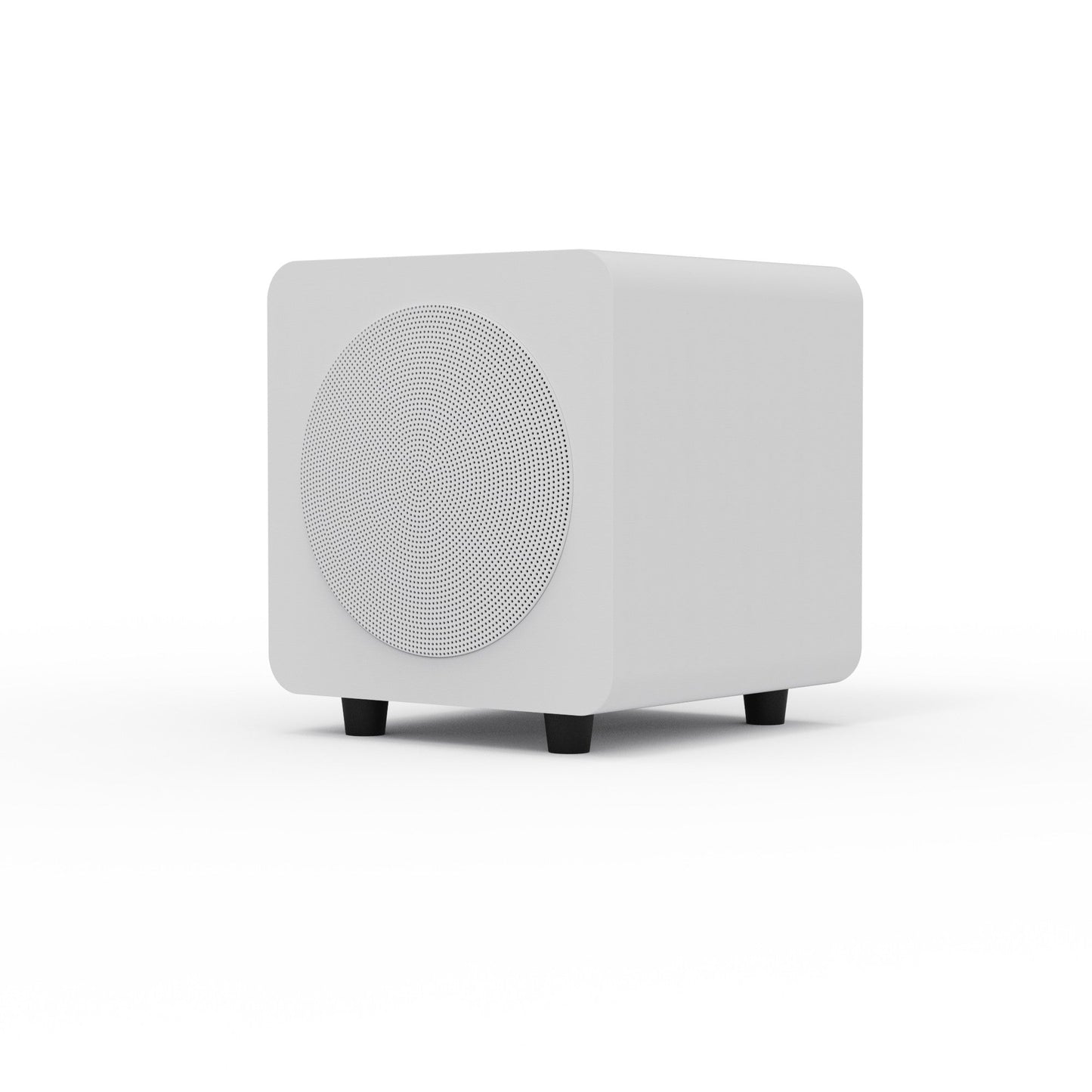 Kanto SUB6 200W 6 Inch Vinyl Subwoofer - Matte White with White Grill