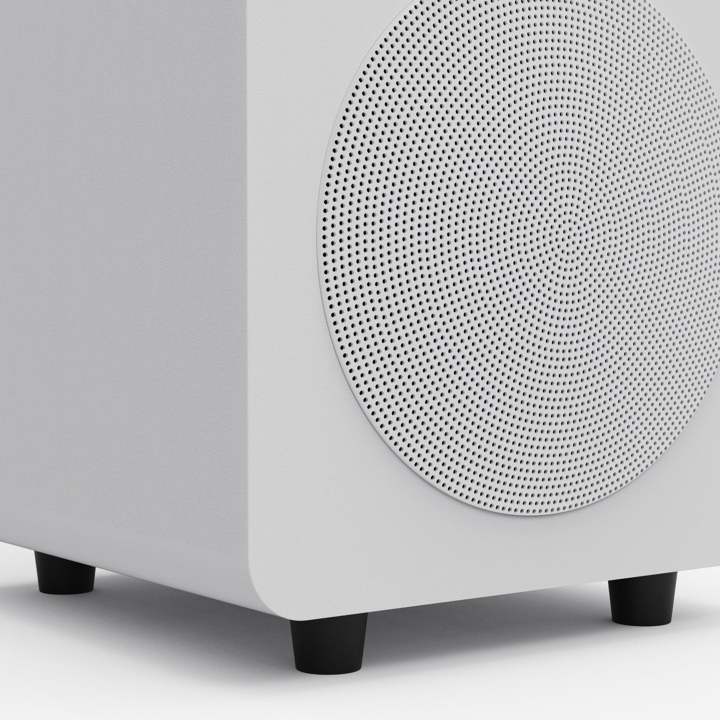 Kanto SUB6 200W 6 Inch Vinyl Subwoofer - Matte White with White Grill