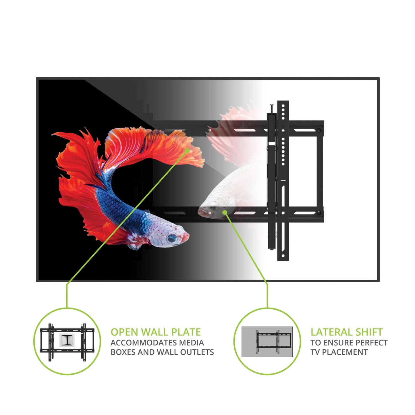 Kanto TE300 Extend And Tilting TV Wall Mount for 43 to 90 inch TVs Black