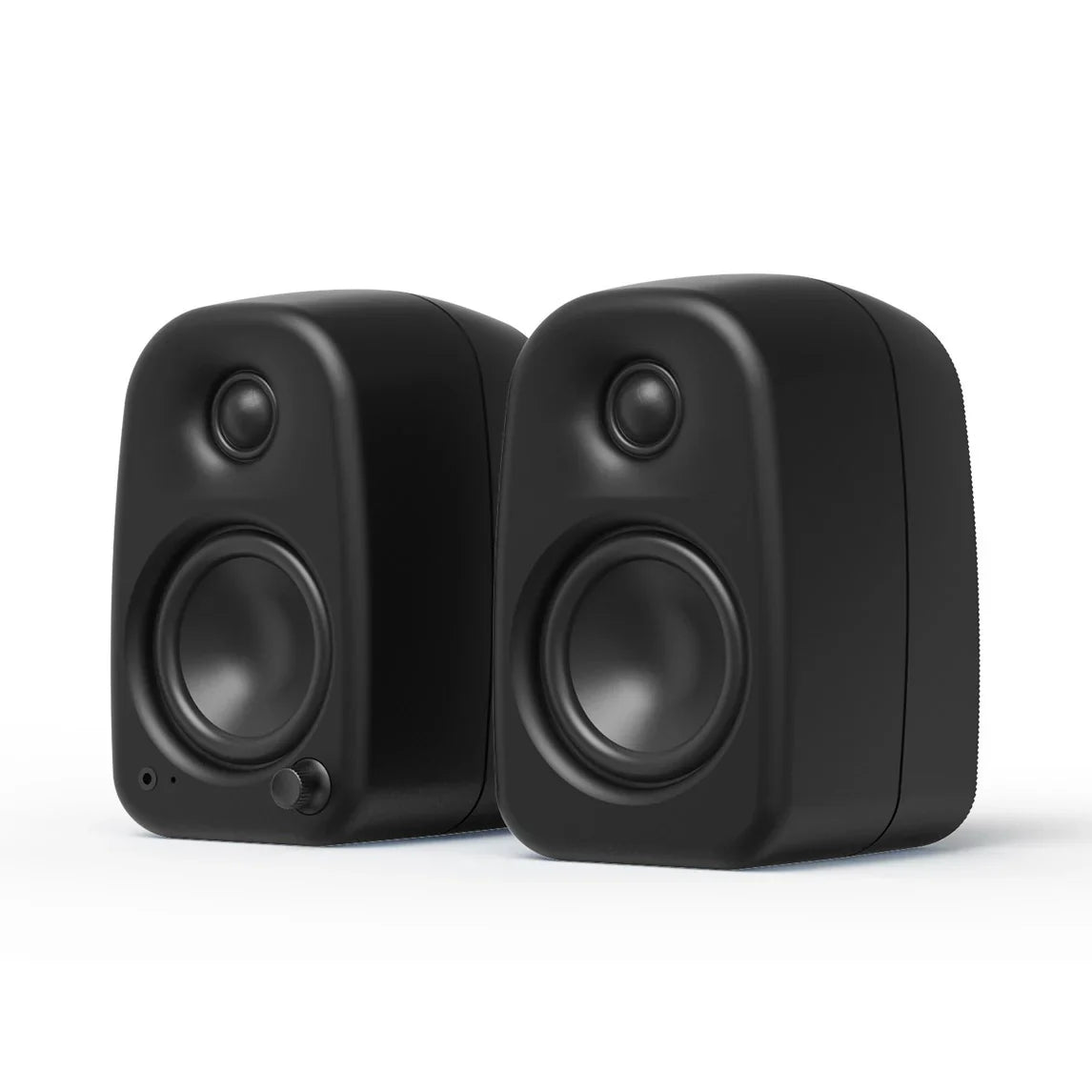 Kanto UKI 100W Bluetooth Desktop Speakers With SPW3 Universal Speaker Wall Mount Black