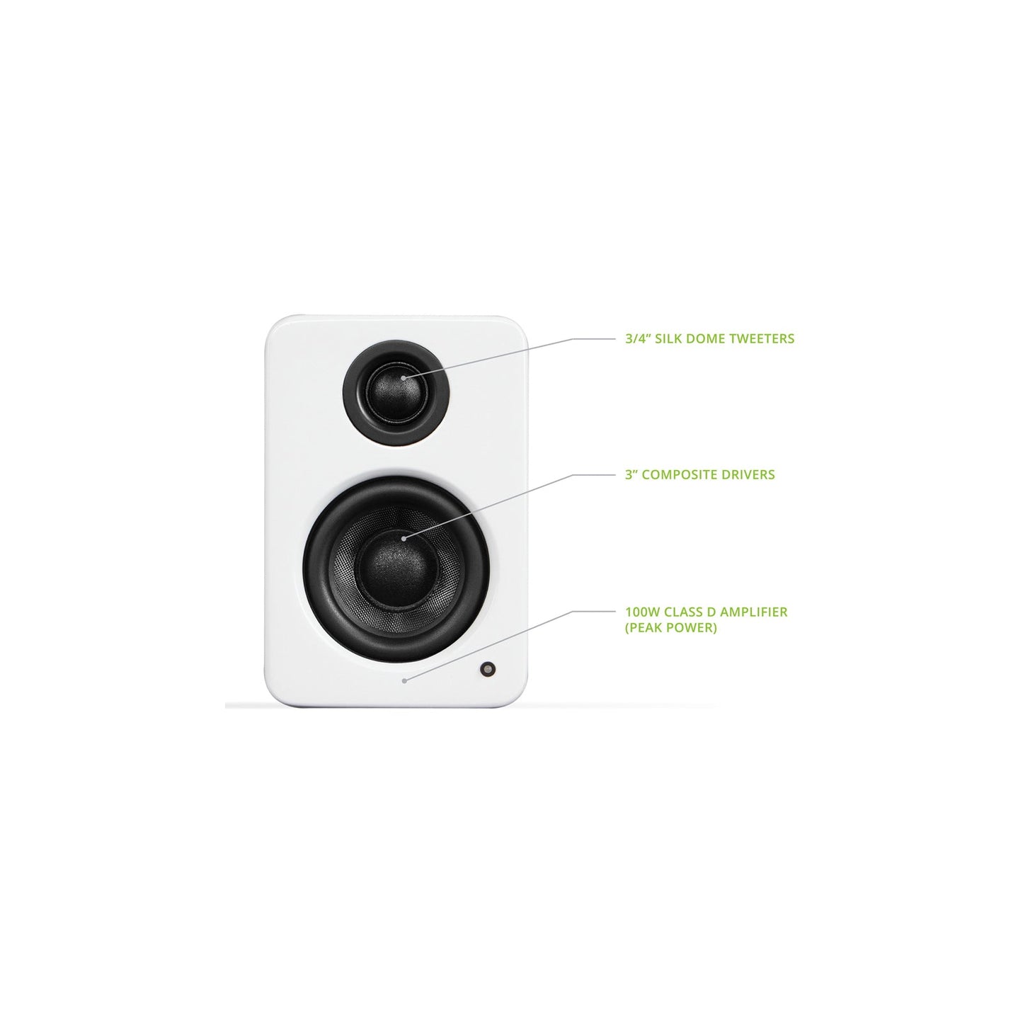 Kanto YU2 Powered Desktop Speakers Matte White