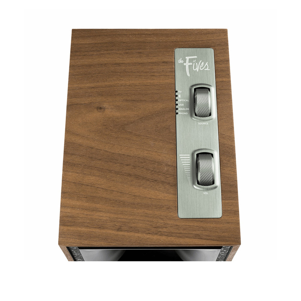Klipsch The Fives Active Bookshelf Speakers Pair In Walnut