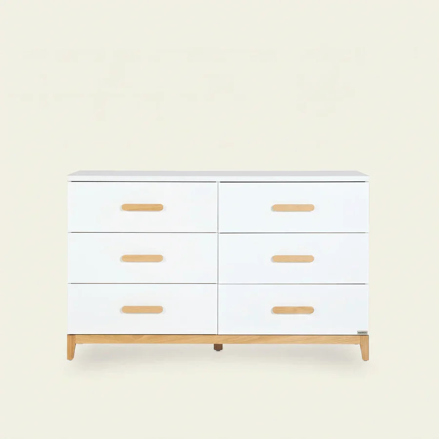 dadada LaLa Big 6-drawer Dresser - White/Natural