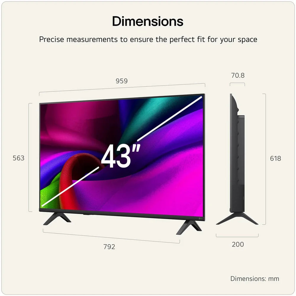 LG 43NU900B6LA 43 Inch NU90 NANO 4K LED Ultra HD HDR Smart AI TV 2026