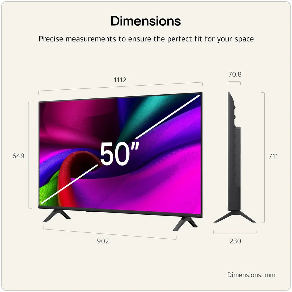 LG 50NU900B6LA 50 Inch NU90 NANO 4K LED Ultra HD HDR Smart AI TV 2026