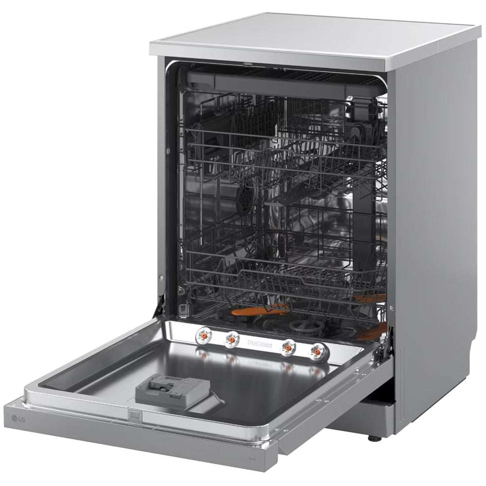 LG DF273FVS TrueSteam QuadWash WiFi Connected Full Size Freestanding Dishwasher 14 Place Settings Silver