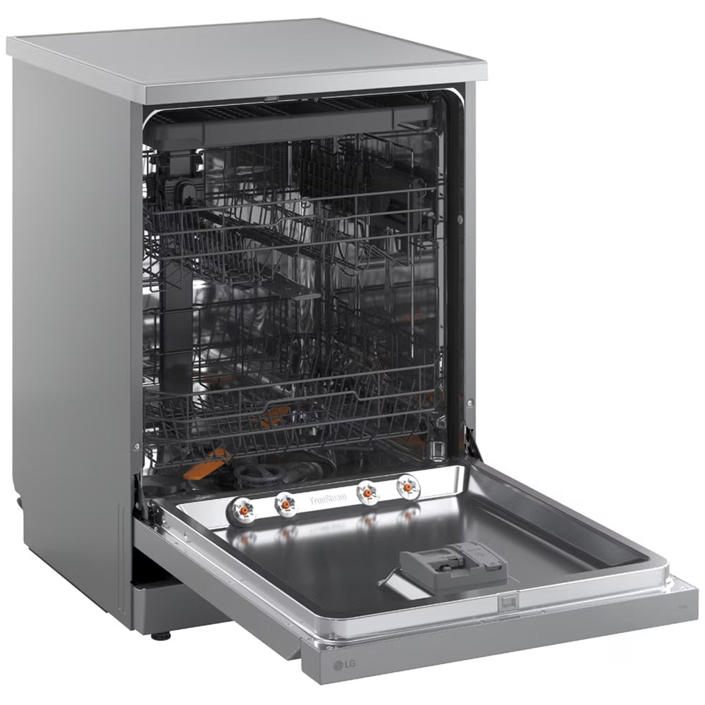 LG DF273FVS TrueSteam QuadWash WiFi Connected Full Size Freestanding Dishwasher 14 Place Settings Silver