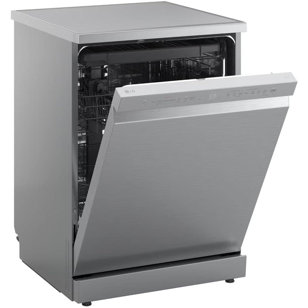 LG DF273FVS TrueSteam QuadWash WiFi Connected Full Size Freestanding Dishwasher 14 Place Settings Silver