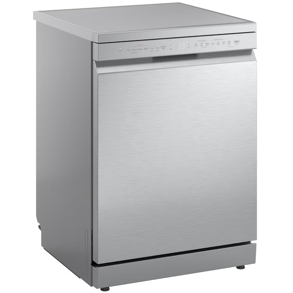 LG DF273FVS TrueSteam QuadWash WiFi Connected Full Size Freestanding Dishwasher 14 Place Settings Silver