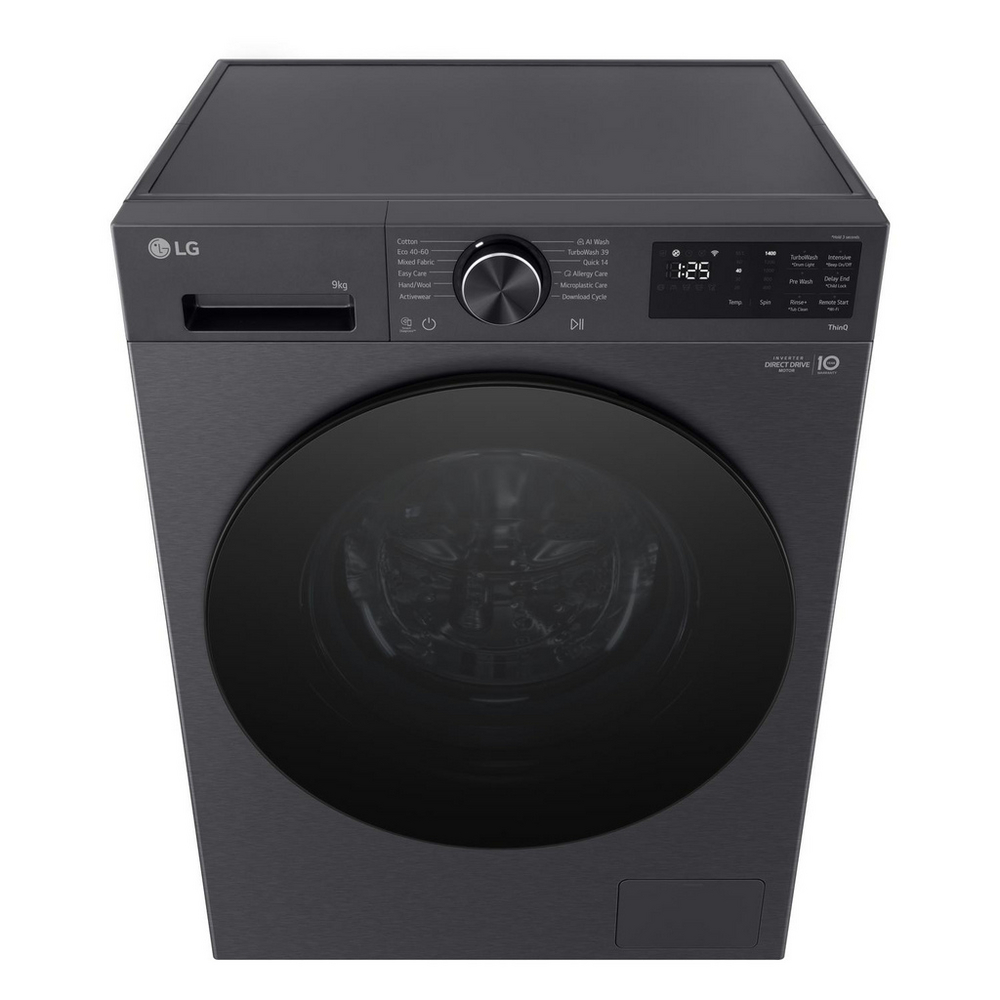 LG F2X50S9TBB 9kg 1200 Spin AI Direct Drive Freestanding Washing Machine Black
