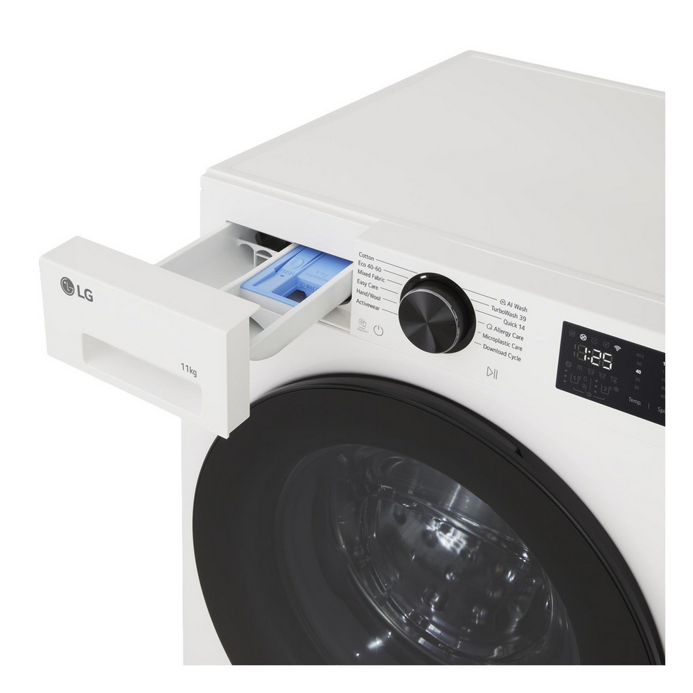 LG F4X5011TWB TurboWash360 11kg 1400 Spin AI Direct Drive Washing Machine White