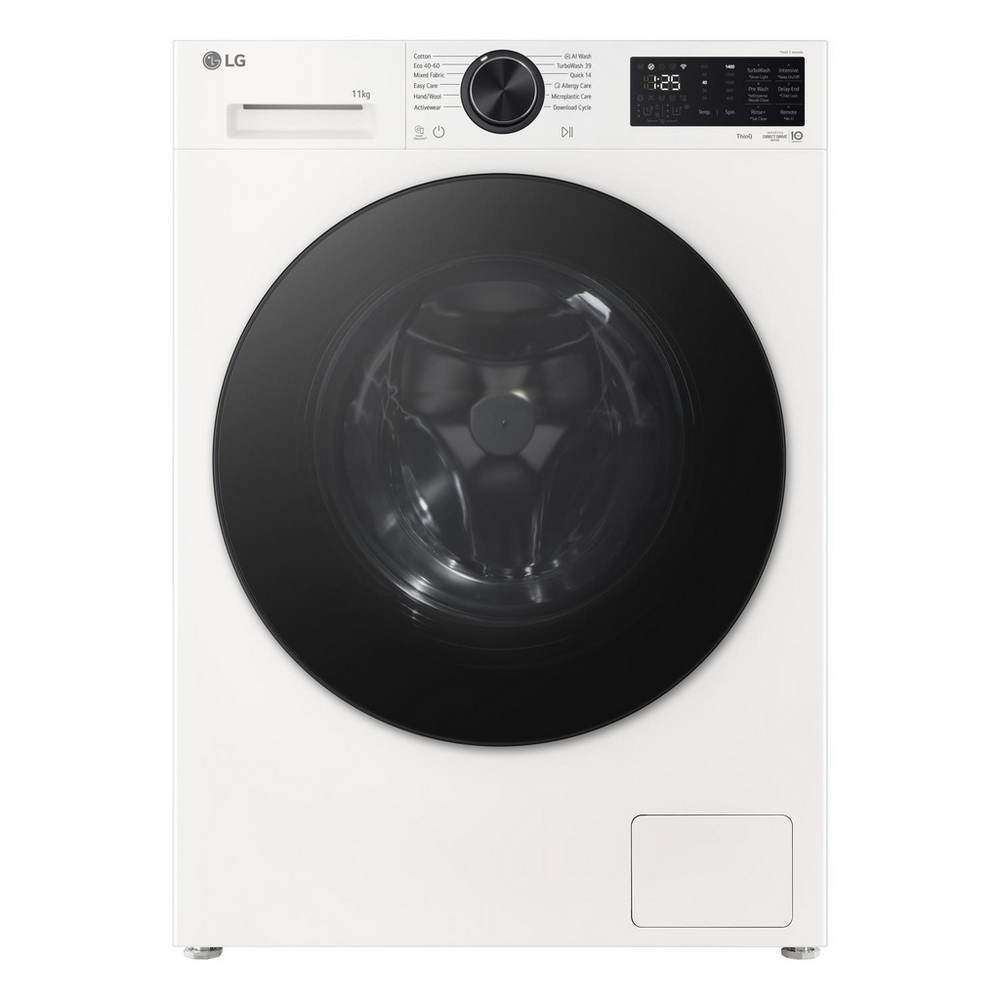 LG F4X5011TWB TurboWash360 11kg 1400 Spin AI Direct Drive Washing Machine White
