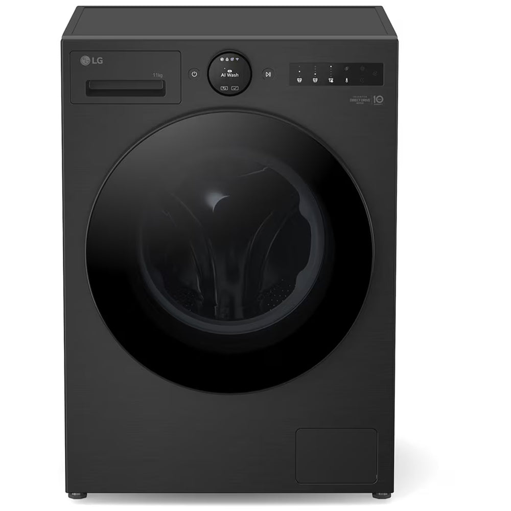 LG F4X7011TBB TurboWash360 11kg 1400 Spin AI Direct Drive Freestanding Washing Machine Black