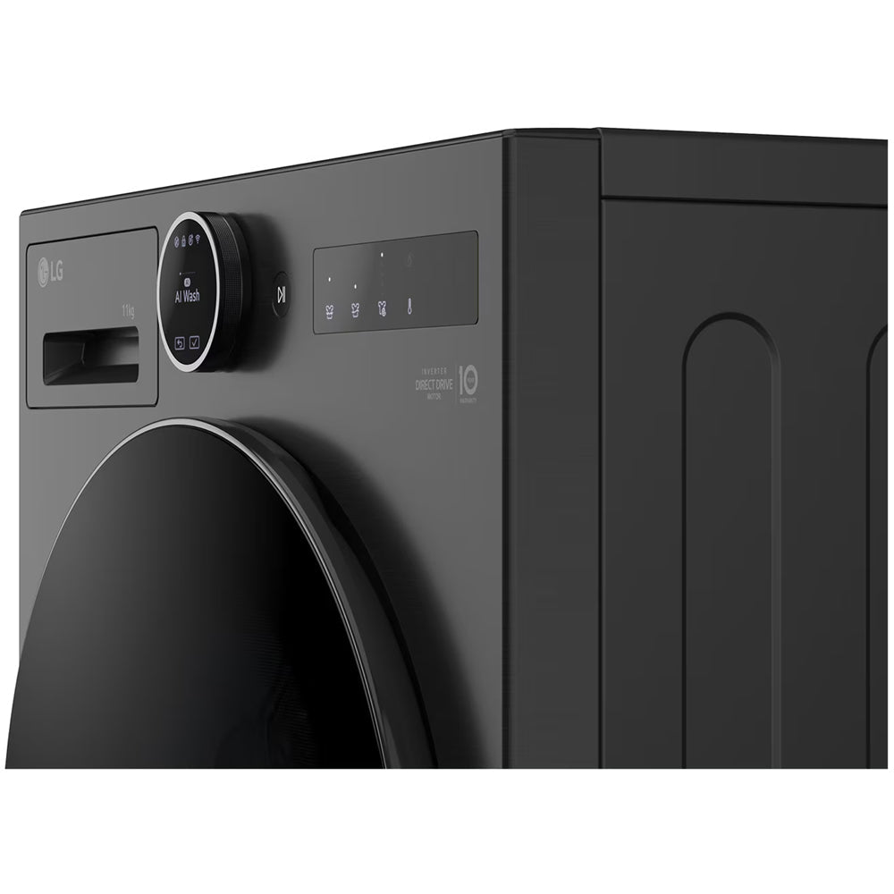 LG F4X7011TBB TurboWash360 11kg 1400 Spin AI Direct Drive Freestanding Washing Machine Black