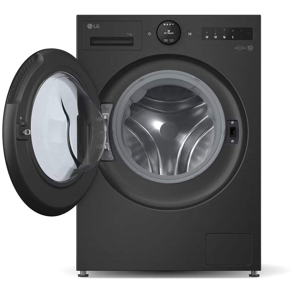 LG F4X7011TBB TurboWash360 11kg 1400 Spin AI Direct Drive Freestanding Washing Machine Black