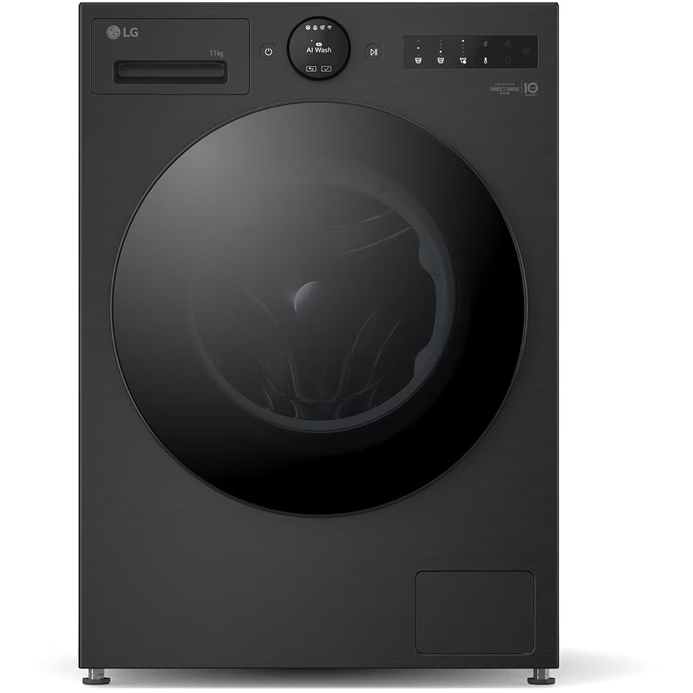 LG F4X7011TBB TurboWash360 11kg 1400 Spin AI Direct Drive Freestanding Washing Machine Black