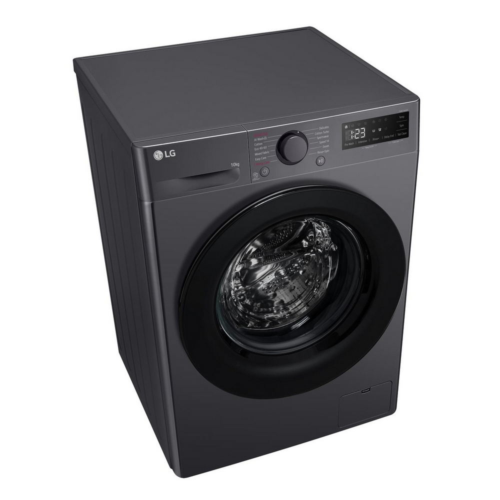 LG F4Y510GBLN1 10kg Steam 1400 Spin Freestanding Front Loading Washing Machine Slate Grey