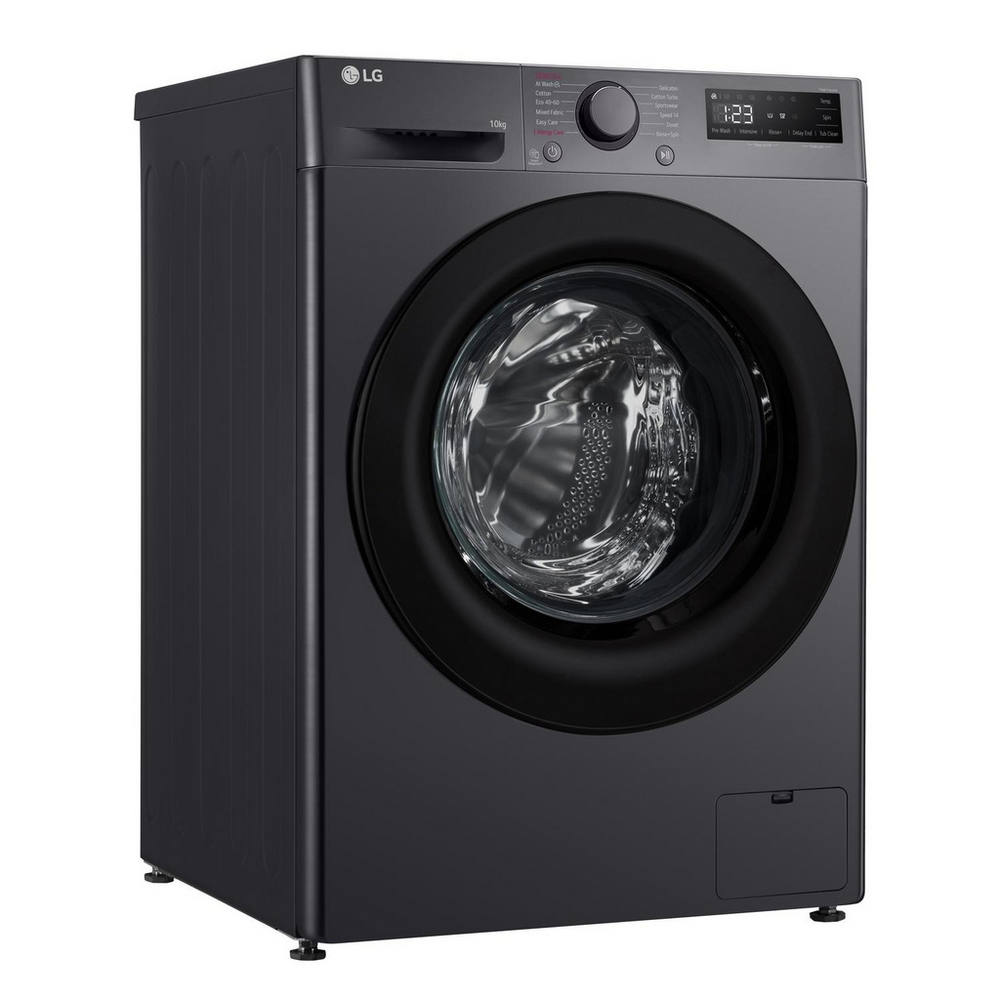 LG F4Y510GBLN1 10kg Steam 1400 Spin Freestanding Front Loading Washing Machine Slate Grey