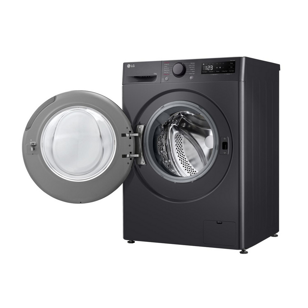 LG F4Y510GBLN1 10kg Steam 1400 Spin Freestanding Front Loading Washing Machine Slate Grey