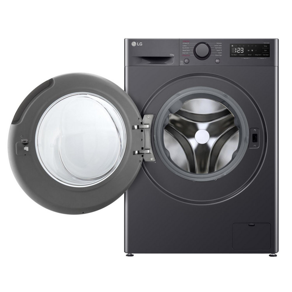 LG F4Y510GBLN1 10kg Steam 1400 Spin Freestanding Front Loading Washing Machine Slate Grey