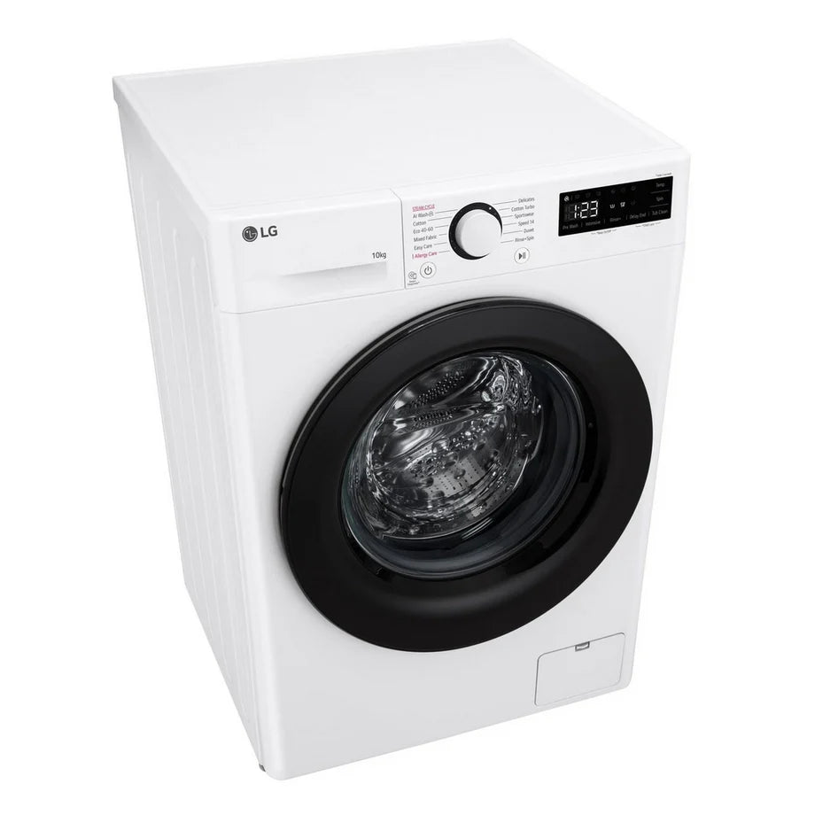 LG F4Y510WBLN1 10kg Steam 1400 Spin Freestanding Front Load Washing Machine White - A Rated