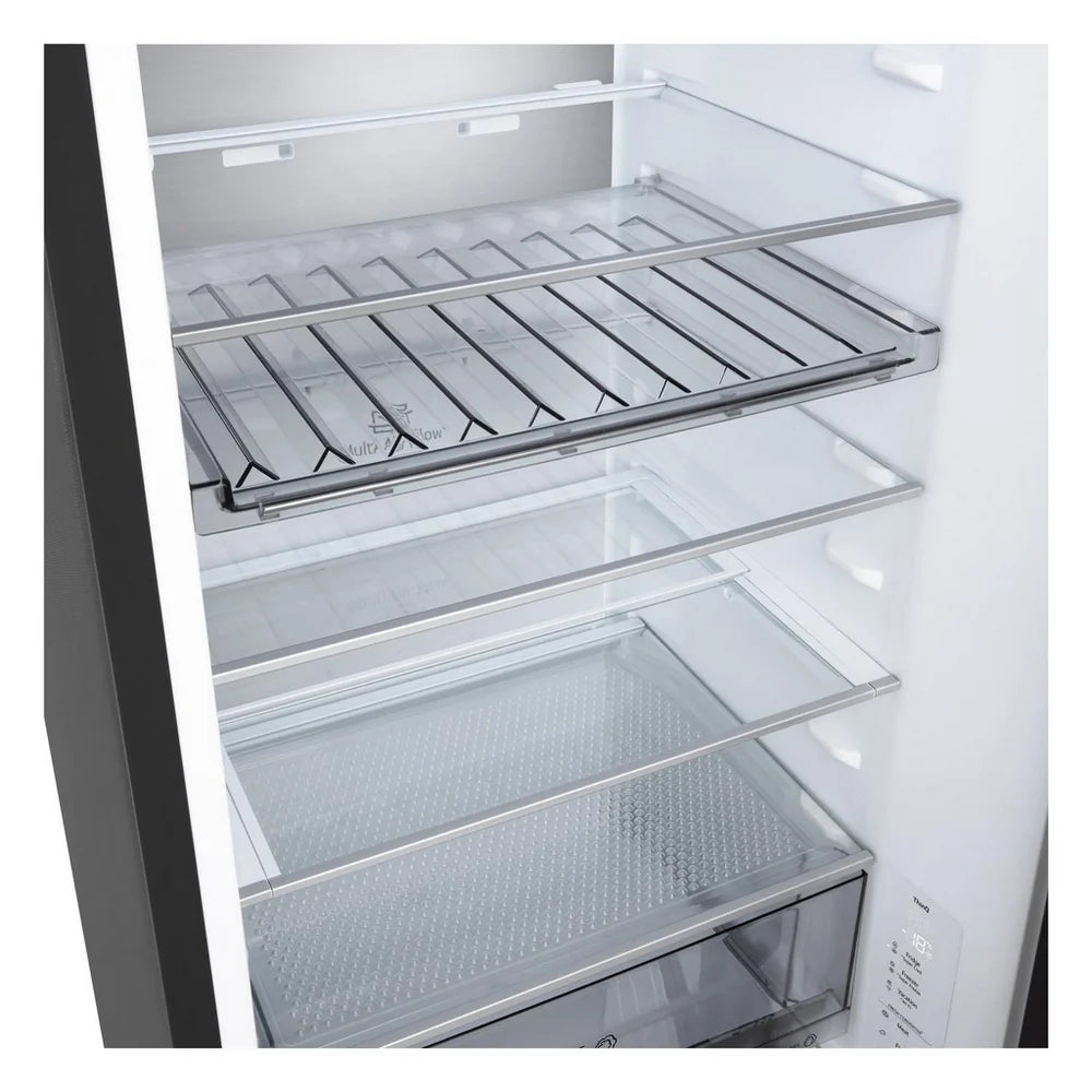 LG GBBS524CEV NatureFRESH 375L Freestanding Frost Free Fridge Freezer Essence Black Steel